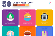 50 Landmarks Icons, an Outline Icon by Dighital (Thumbnail 6 of 10)