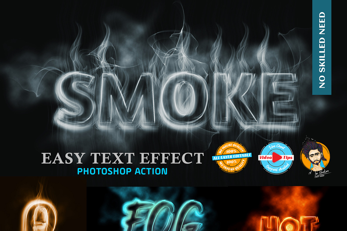Smoke Text Effect Plugin, an Action Add-On by MRI STUDIO (Photo 1 of 15)