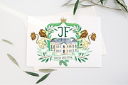 Crest Creator Wedding Watercolor, an Illustration by LABFcreations (Thumbnail 10 of 18)