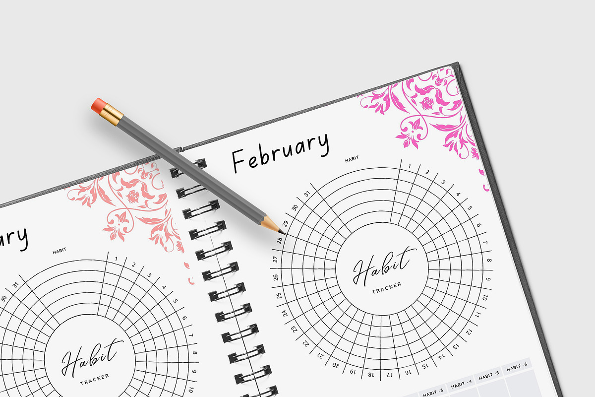 Monthly Habit Tracker Bundle Pack, a Stationery Template by Design Zone (Photo 2 of 6)