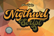 Nigthwel - Retro Font, a Script Font by Picatype Studio (Thumbnail 1 of 9)