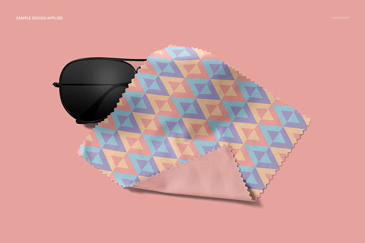 Glasses Cleaning Cloth Mockup, a Merchandise Mockup by creatsy5 (Photo 4 of 16)