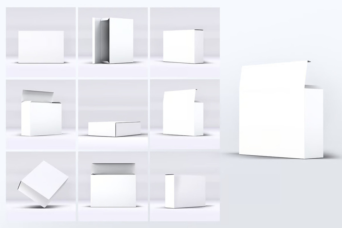 Package Boxes Mock-Up, a Packaging Mockup by DesignRushMarket (Photo 2 of 7)