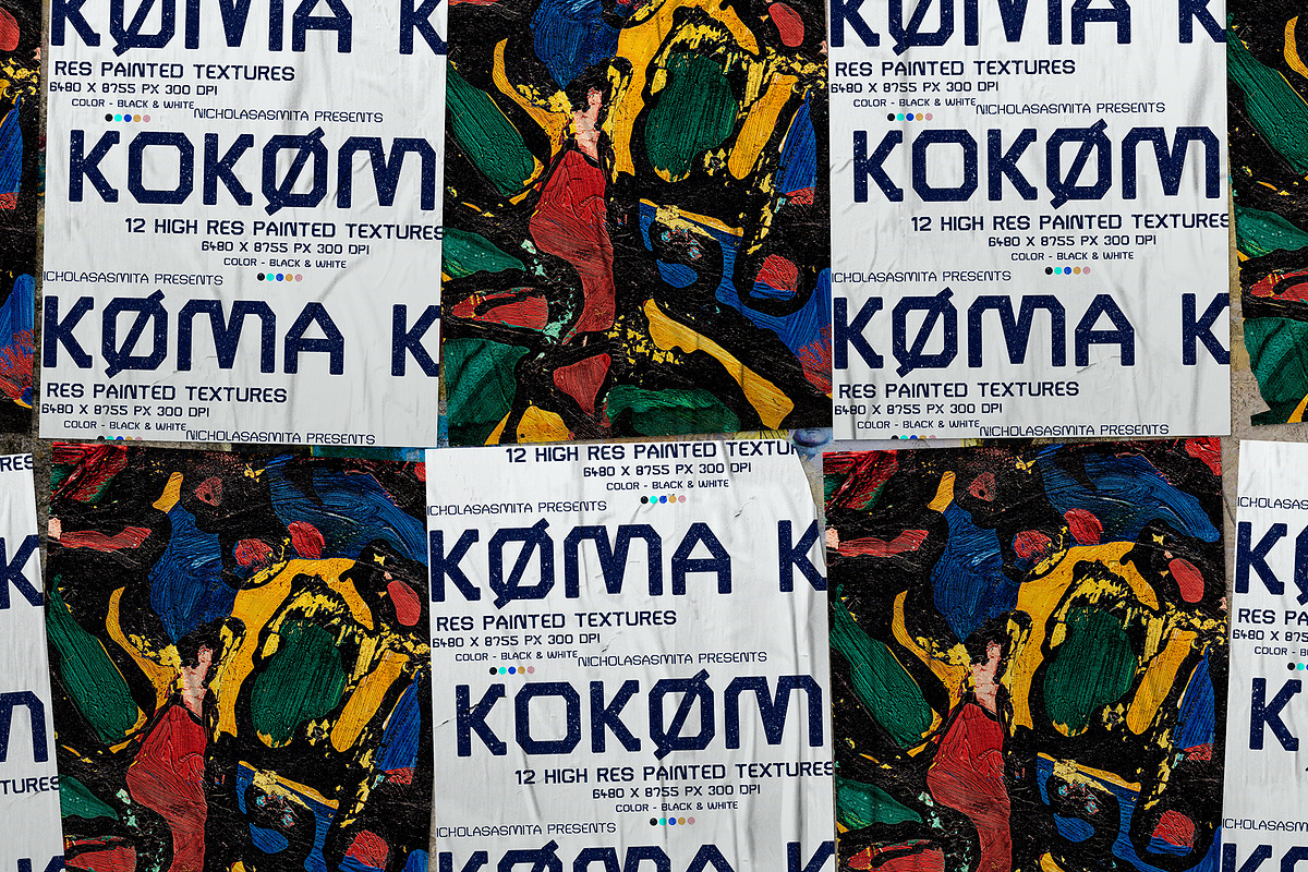 Kokoma: 12 High Res Painted Textures, a Pattern Graphic by nicholasasmita (Photo 3 of 10)