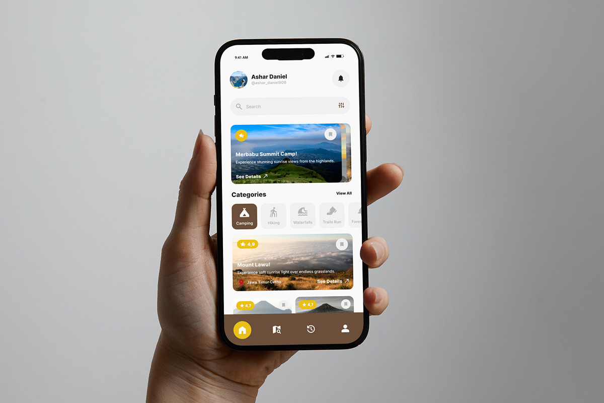 Earthora- Camping & Hiking Mobile Ap, an App Template by twinstd (Photo 5 of 5)