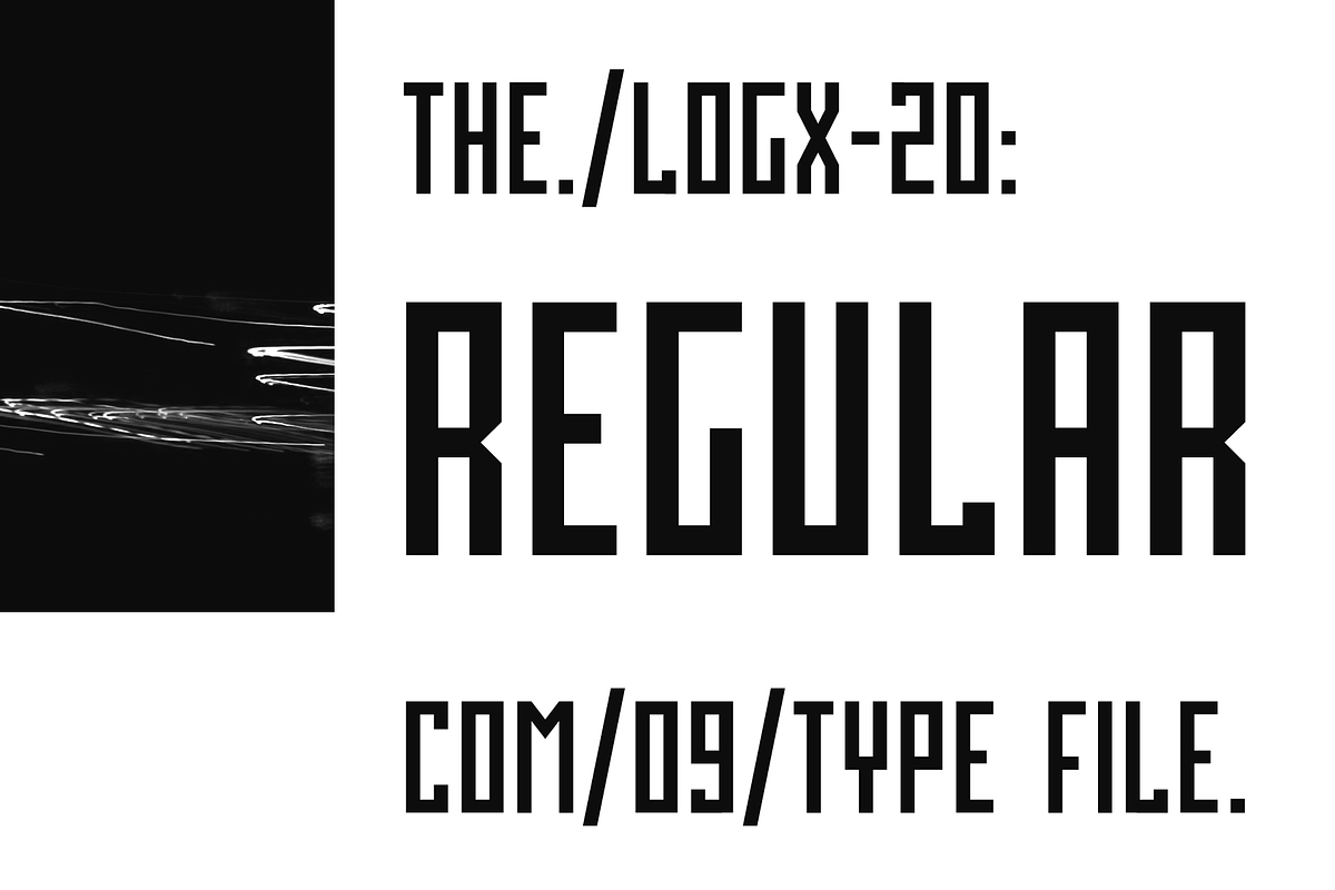 LOGX-20 Font Family preview 3