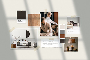 Mood Board & Photo Collage Mockup, a Books & Magazine Mockup by BrandPacks