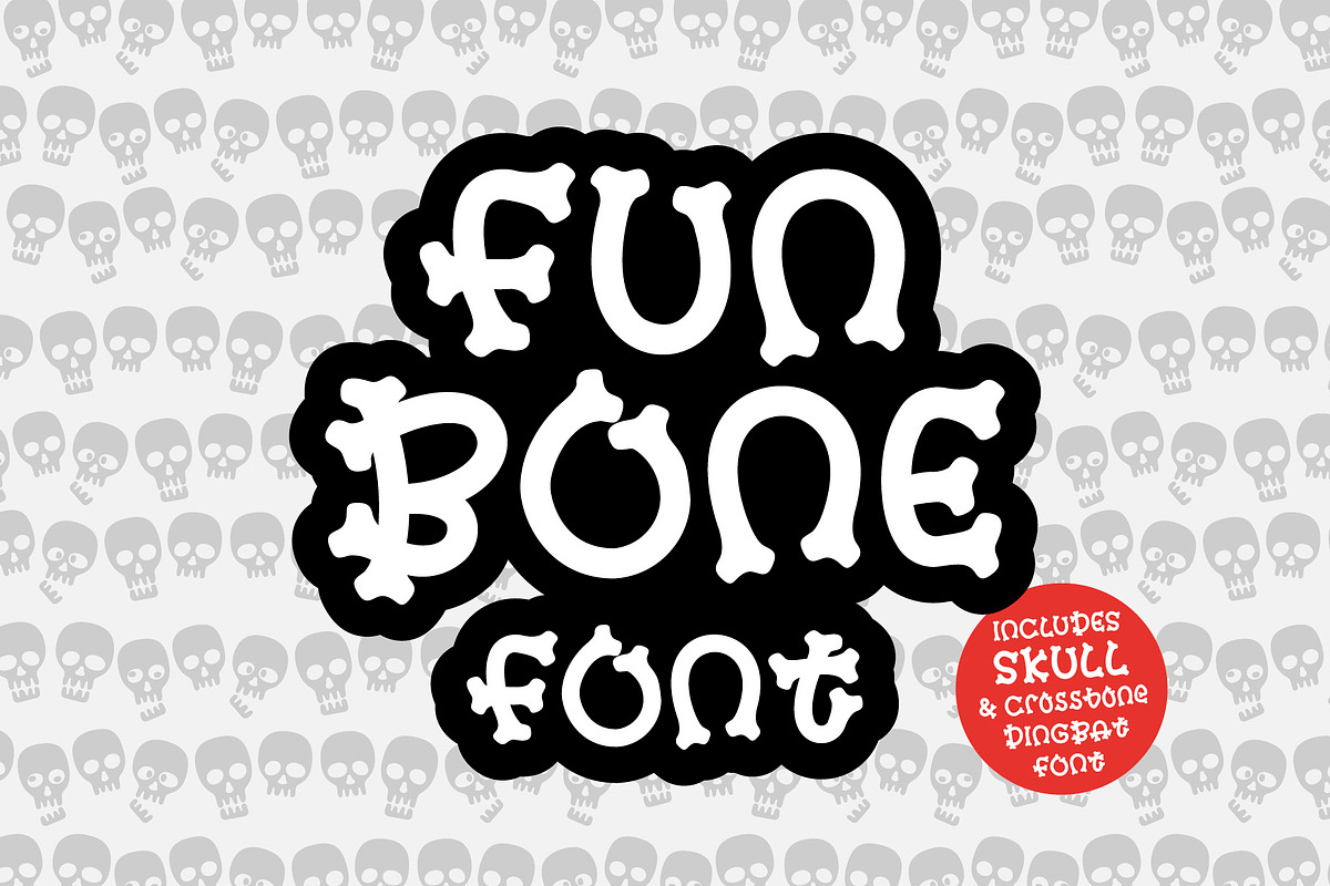 FUN BONE FONT | a Halloween Font, a Symbol Font by Little Type Factory (Photo 1 of 14)