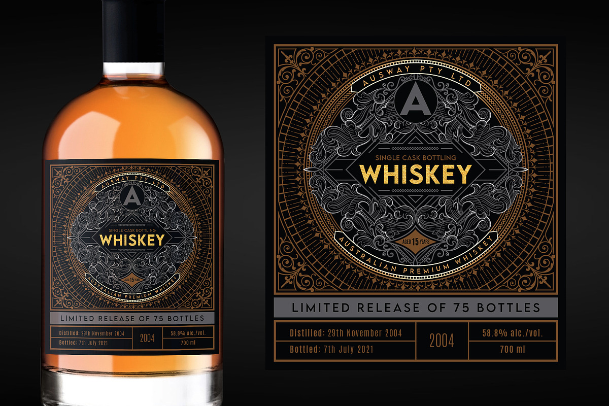 Vintage Whiskey Label Logo, a Branding & Logo Template by Shwet Art (Photo 3 of 4)