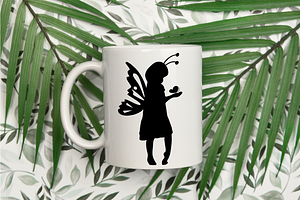 Fairy Butterflies Silhouettes SVG