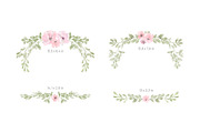 Watercolor Dusty Green Pink Flowers, a Decorative Illustration by GraphicsDish (Thumbnail 3 of 5)