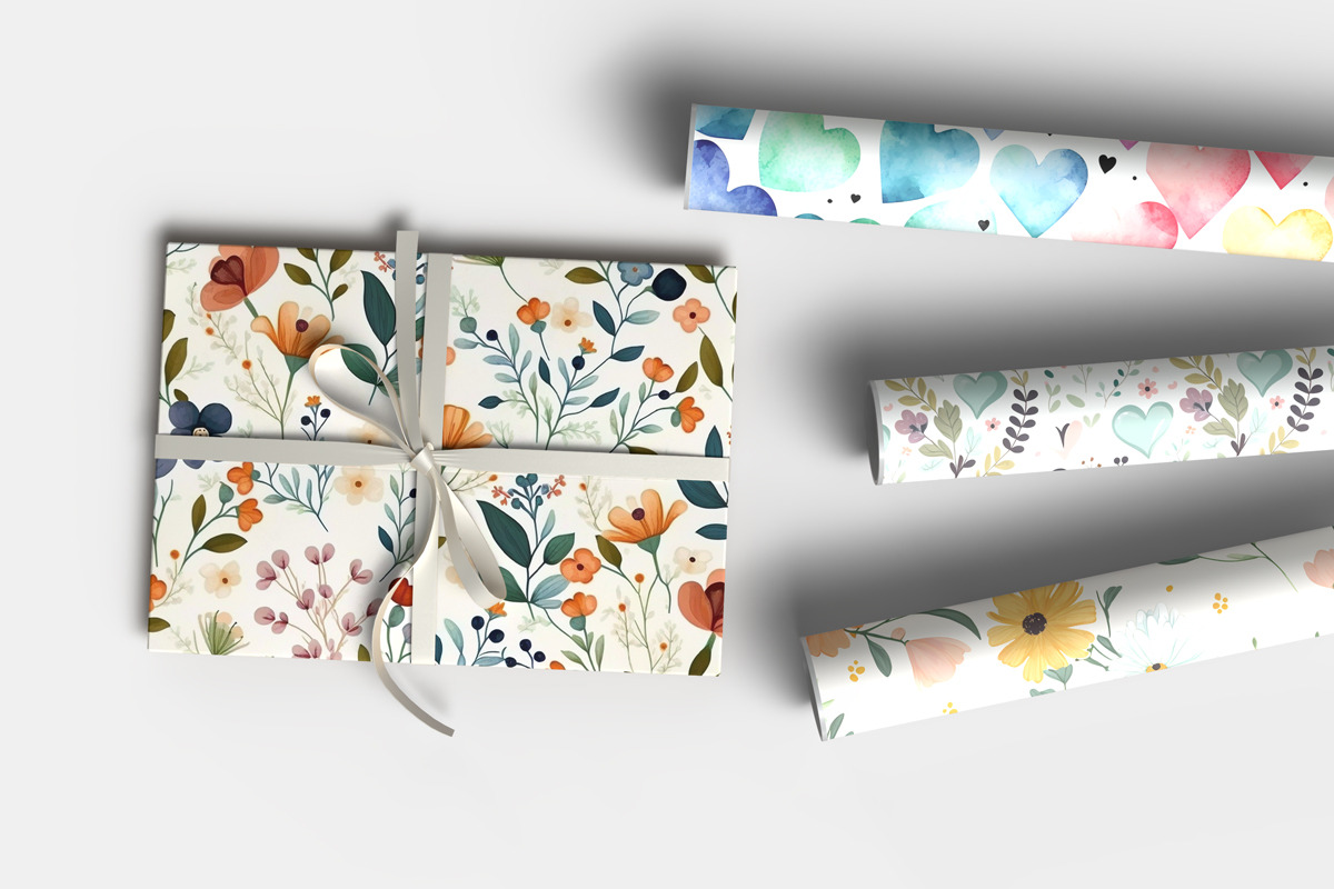 Realistic Gift Wrapping Paper Mockup, an Advertising Mockup by Rami's Mockups (Photo 6 of 8)