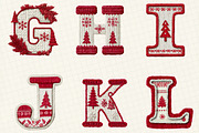 Knitted Christmas Alphabet Clipart, an Illustration by DreamCafeArt (Thumbnail 3 of 7)