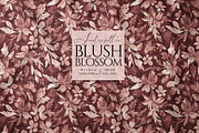 Blush Blossom Watercolor Flora Print, a Pattern Graphic by SirenaArt (Thumbnail 1 of 16)