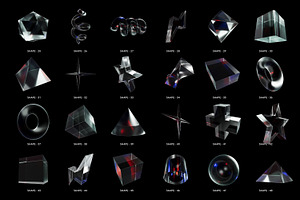 58 3D Glass Shapes