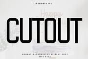 Cutout, a Script Font by FreshTypeINK (Thumbnail 1 of 8)