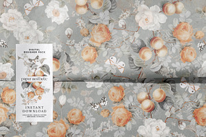 Peachy Melon Vintage Paper Pack