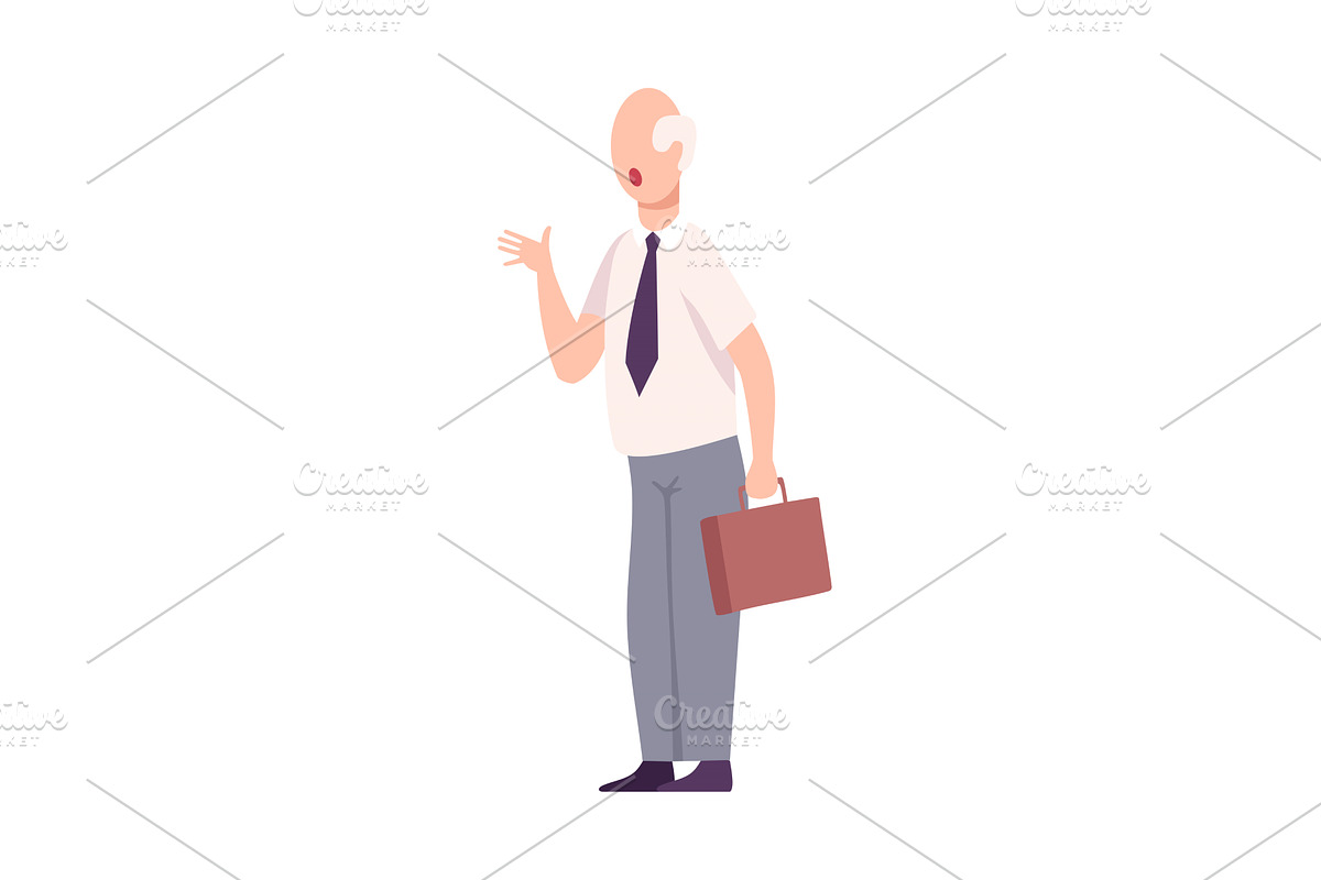 Angry Male Boss or Office Worker, a Person Illustration by TopVectors