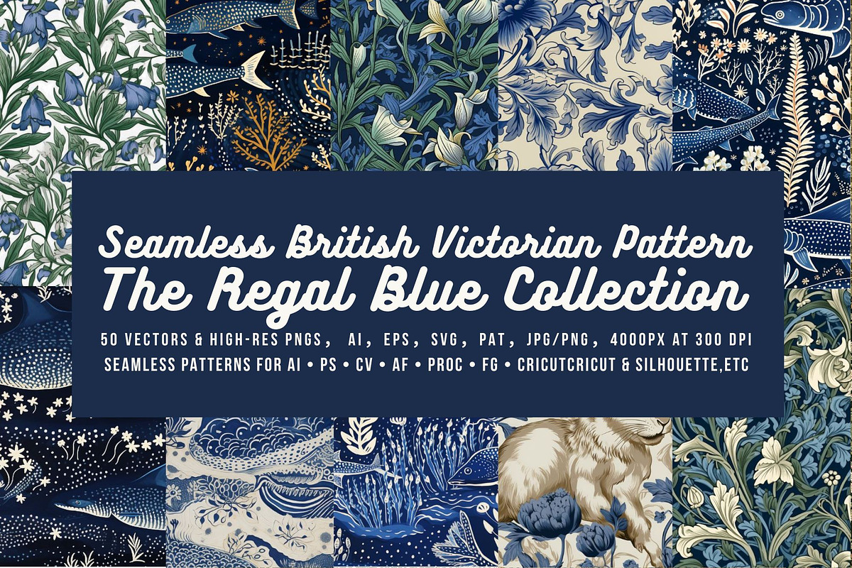 Seamless British Victorian Patterns