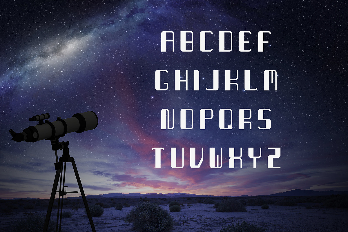 Galaxy - Sci-fi Typeface preview 2