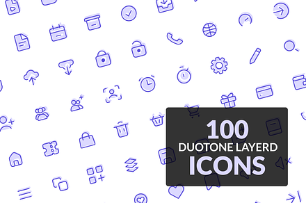 Duotone Layered IconPack, a Duotone Icon by ISAVC