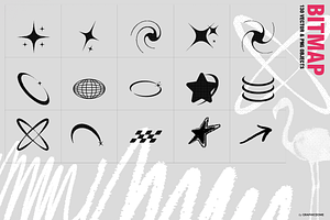 130 Dither Bitmap Vector & PNG Set