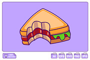 Bitten Sandwich Cartoon Vector, a Food Illustration by Artstorystudio (Thumbnail 1 of 3)