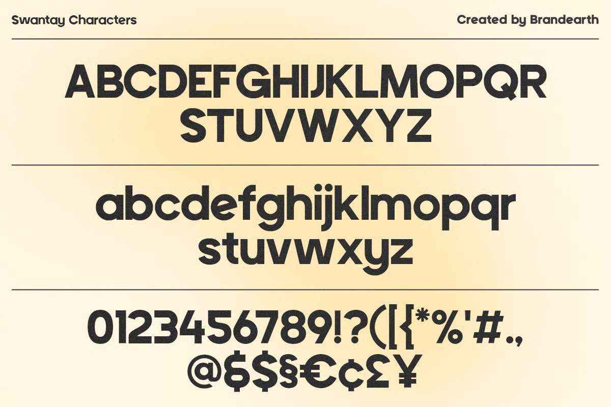 Swantay – Bold Geometric Sans Serif, a Sans Serif Font by Brand Earth (Photo 2 of 12)