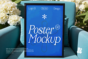 Blue Sofa Frame Mockup Set - Vol 2, a Merchandise Mockup by DOBE Studio (Thumbnail 2 of 4)