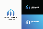Abstract Human Figure M Letter Logo, a Branding & Logo Template by Design_Planet (Thumbnail 1 of 3)