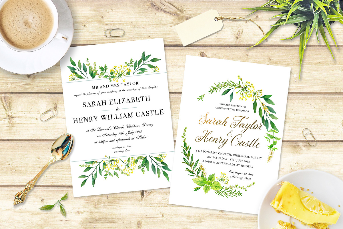 Sale- Herbal Greens Design Set, an Illustration by Art by Lin (Photo 7 of 8)