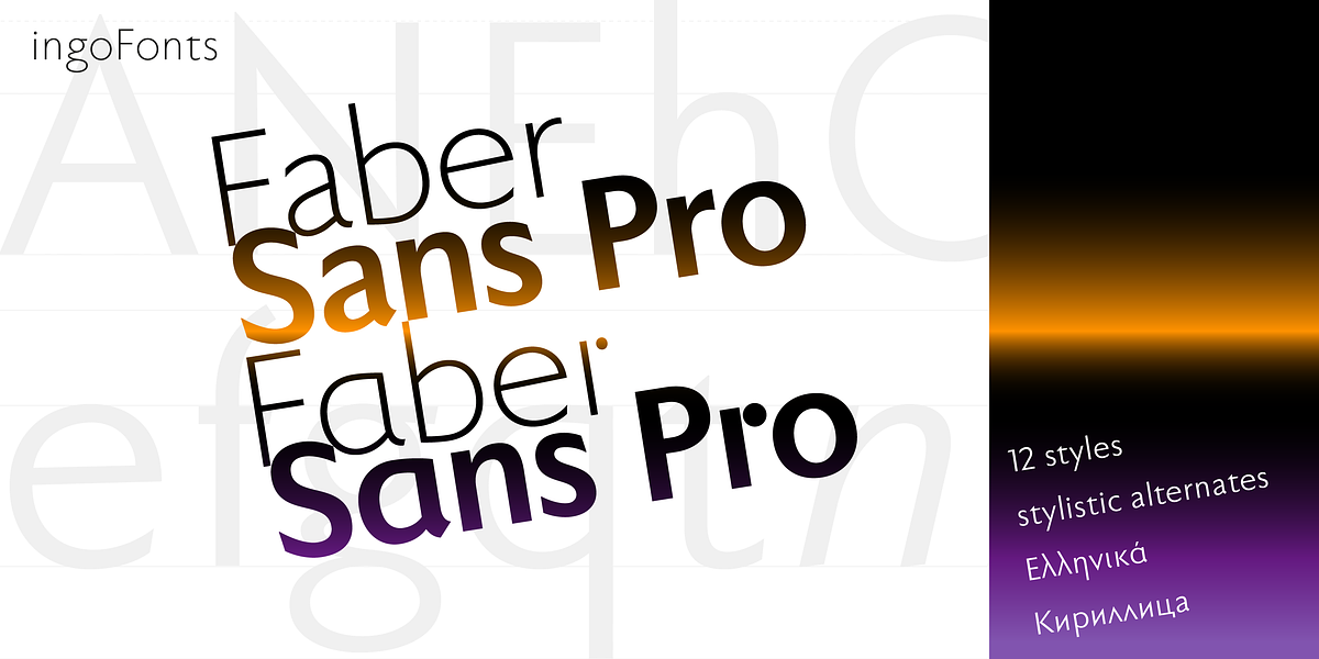 Faber Sans Pro, a Sans Serif Font by ingoFonts (Photo 1 of 9)