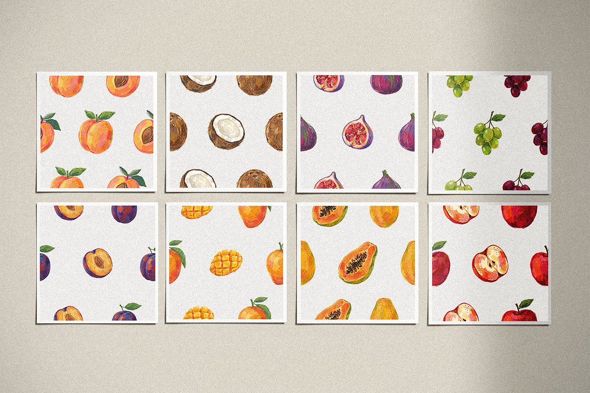 40 Fruits Set + 44 Seamless Patterns, a Food Illustration by colorituals (Photo 3 of 5)