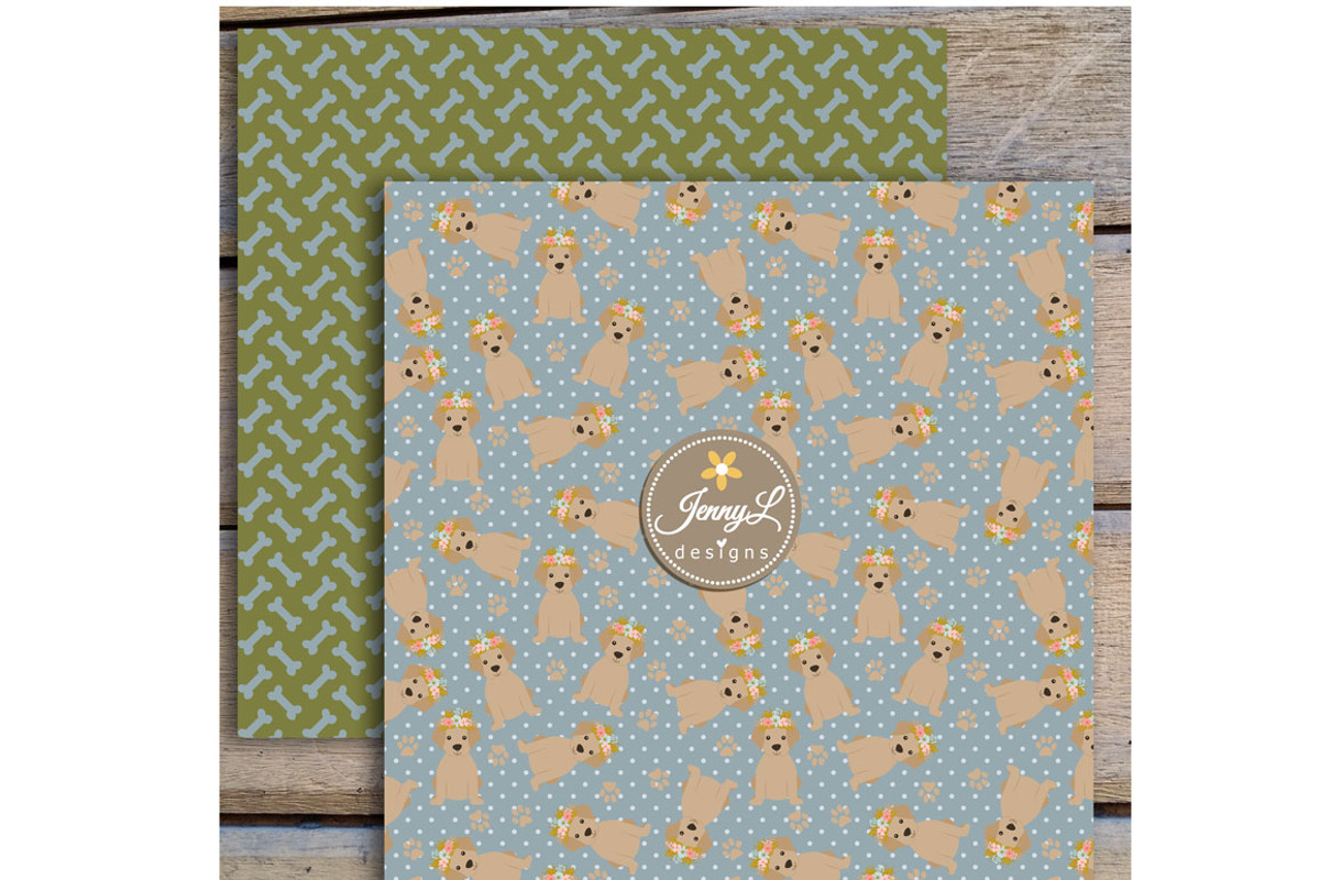 Labrador Dogs Digital Papers, a Pattern Graphic by JennyL Designs (Photo 7 of 8)