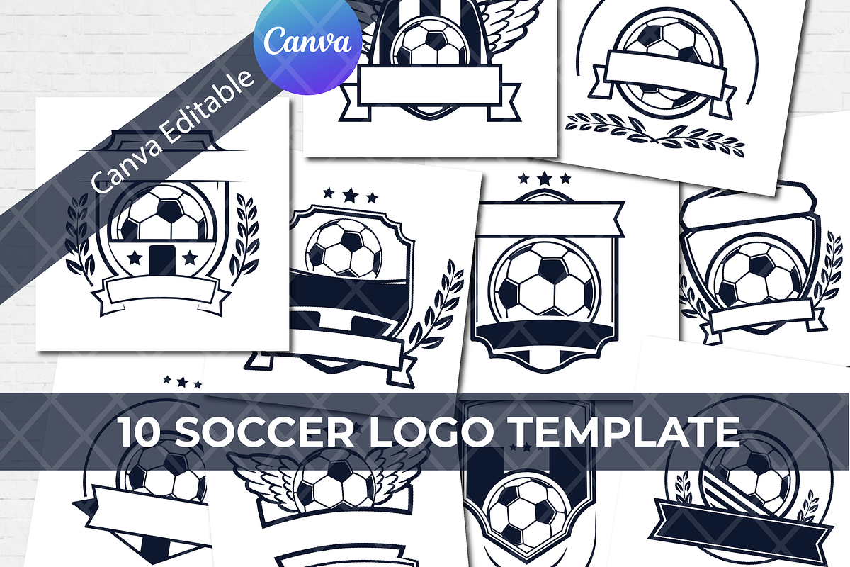 DIY Soccer Canva Logo template, a Branding & Logo Template by Guavanaboy (Photo 1 of 4)