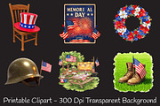 Memorial Day Sublimation Clipart, an Illustration by RobertsArt (Thumbnail 5 of 7)