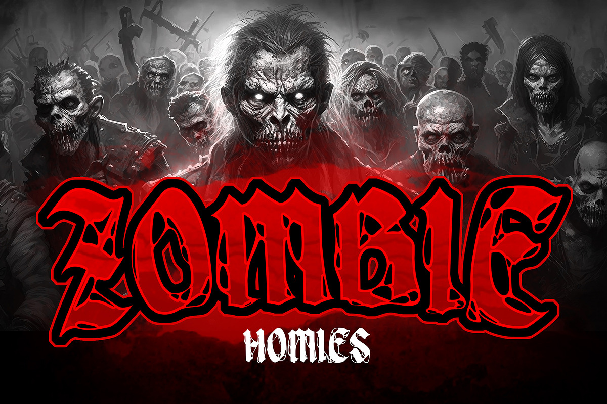 Zombie Demon Metal Horror Display, a Blackletter Font by dansdesign (Photo 3 of 8)