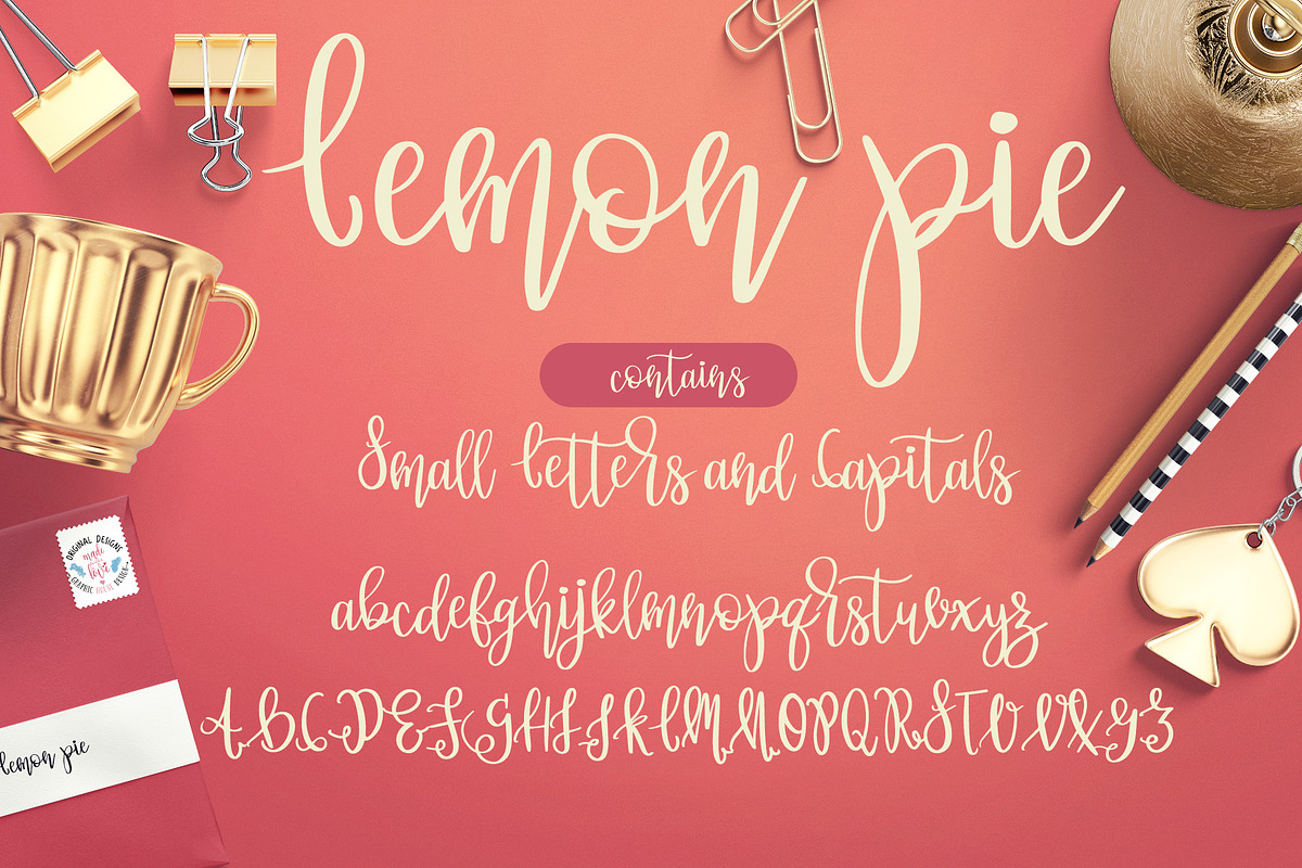 Lemon Pie Hand Lettered Script Font preview 2