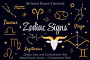 Zodiac Sign Vector Illustration Set, an Illustration by Dawnside Graphic (Thumbnail 1 of 11)