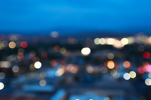 Bokeh - Blue Hour Cityscape