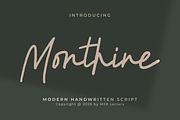 Monthine – A Modern Handwritten Scri, a Script Font by MJB Letters (Thumbnail 1 of 10)