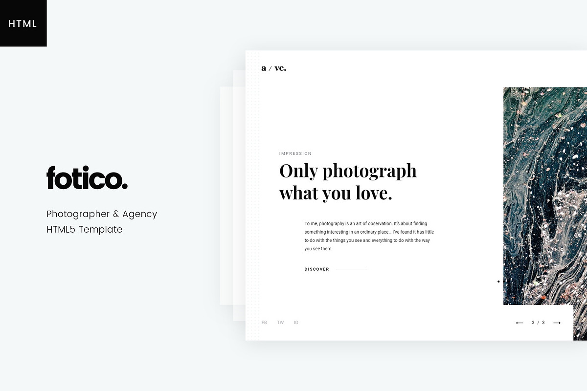 Fotico – Photography HTML Template, a HTML Template by ArtStyles (Photo 1 of 10)