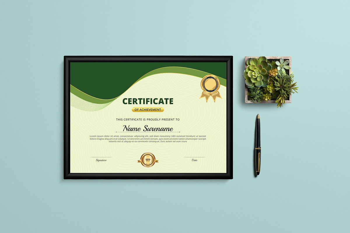 Modern abstract certificate template, a Stationery Template by MRI STUDIO