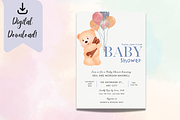 Cute Baby Shower Invitation Card, an Invitation Template by TheSimplySereneShop (Thumbnail 6 of 10)