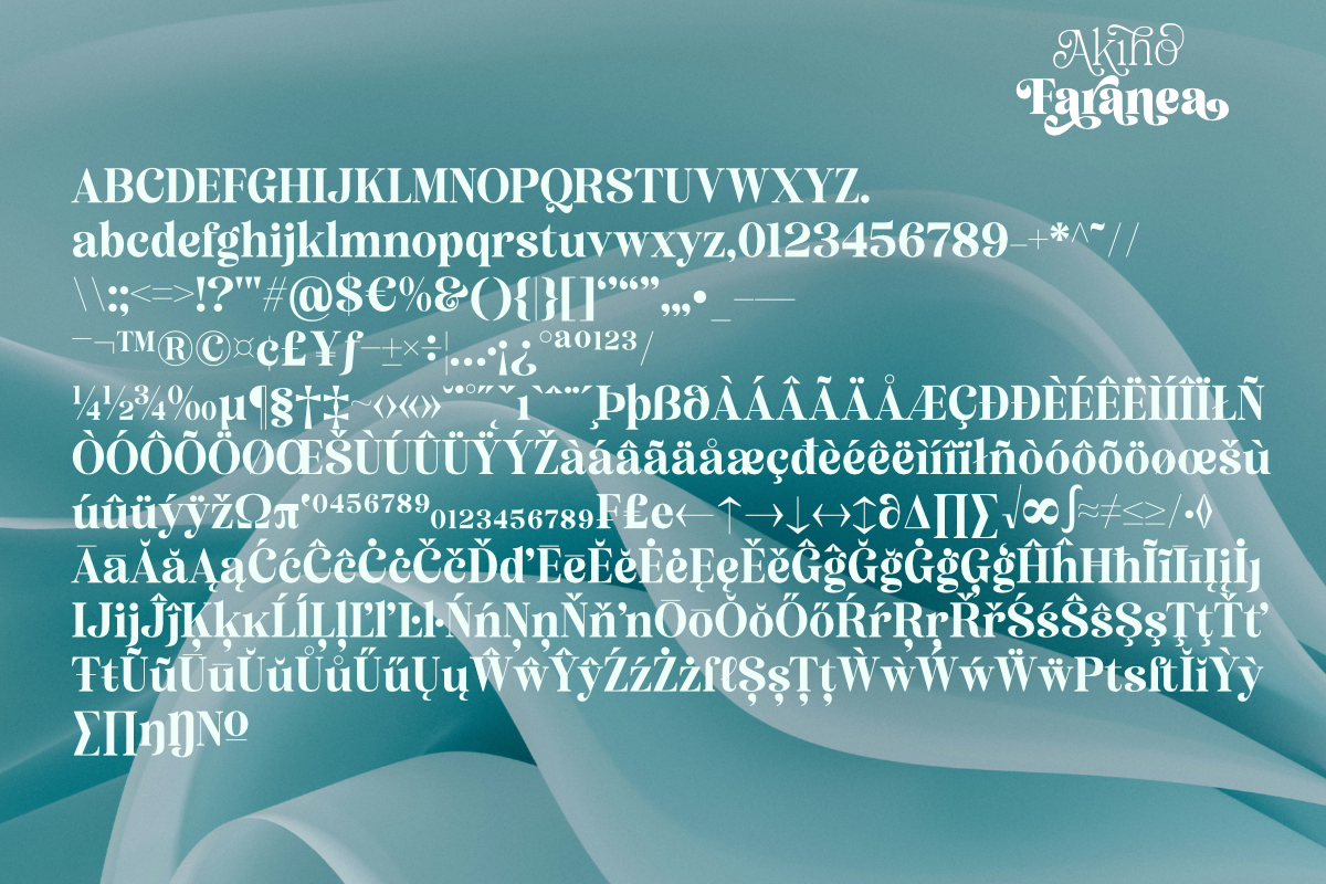 Akiho Faranea - Serif Display Family, a Serif Font by Differentialtype (Photo 11 of 11)