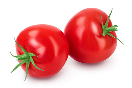 Tomato isolated on white background, a Food & Drink Photo by NataPhoto