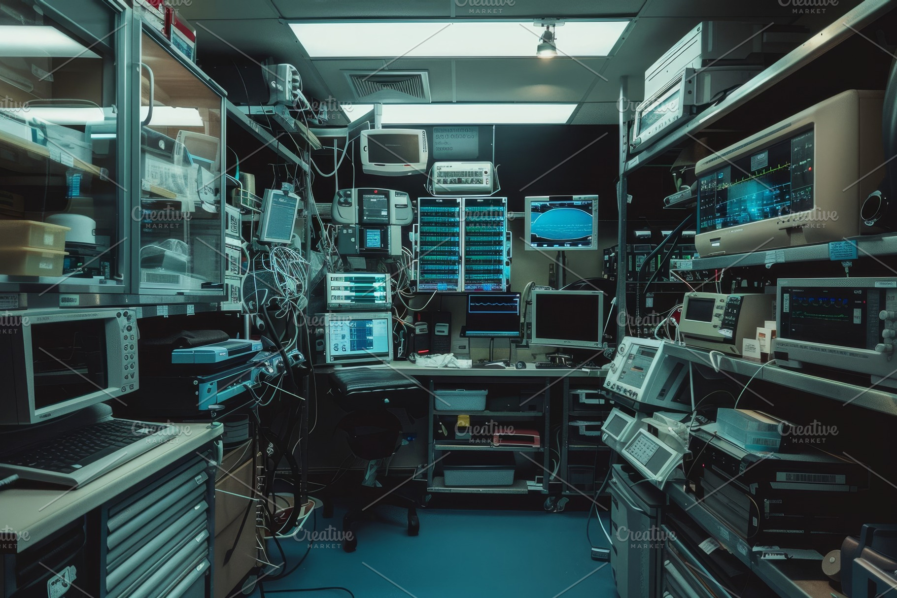 A room packed with cutting-edge elec, a Photo by Iftikhar Alam