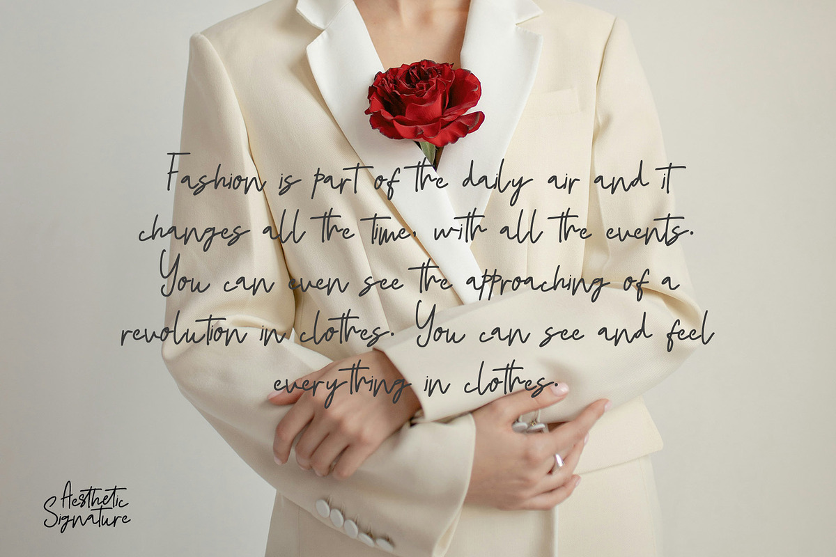 Aesthetic Signature - Script Font, a Script Font by Kincrev Studio (Photo 5 of 7)