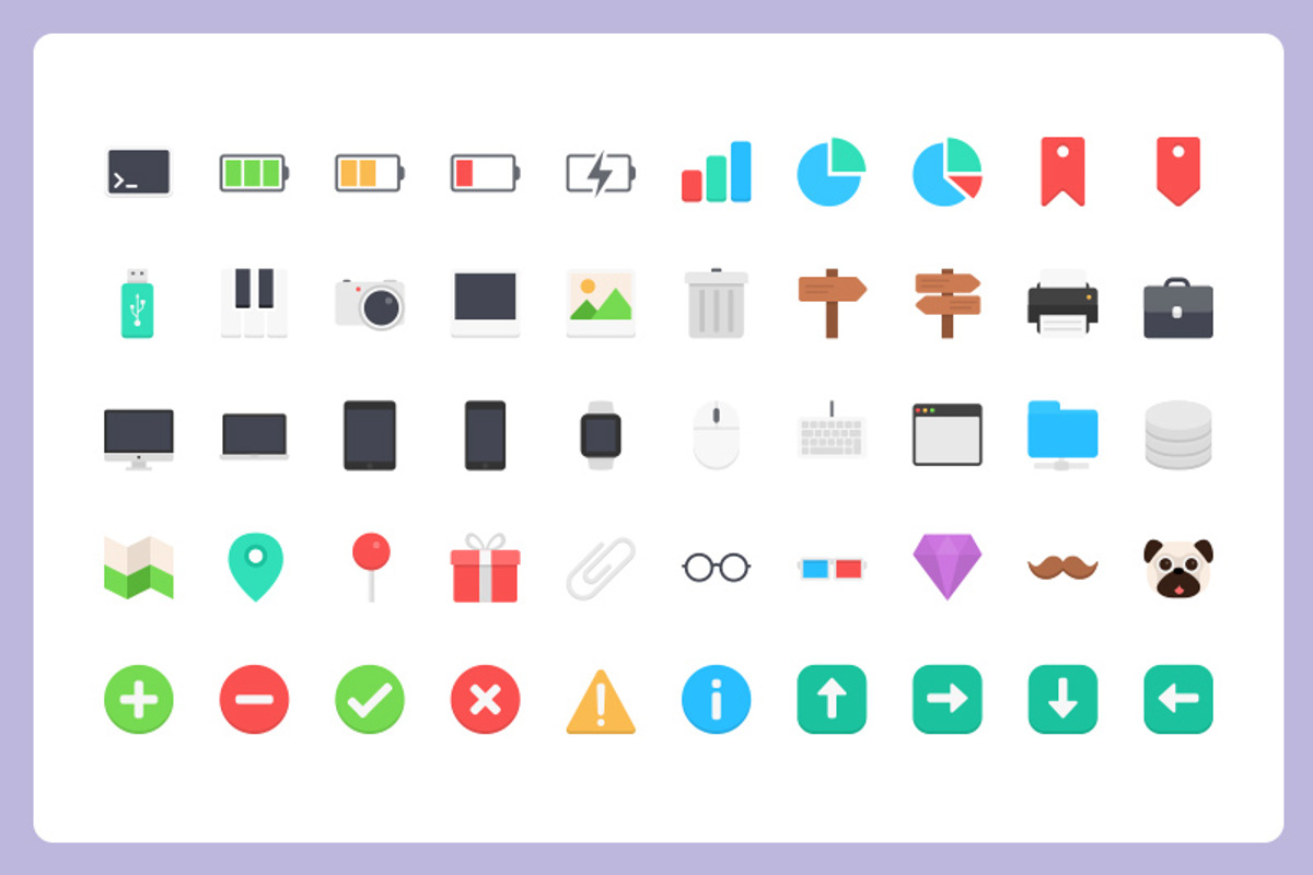 Filo: 450 Flat Vector Icons preview 4