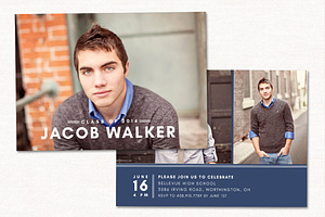 Graduation Announcement Card CG041, a Card Template by OtoStudio